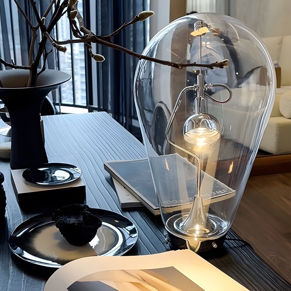 Touch-Dimming Glass Bulb Desk Lamp with Magnetic Control