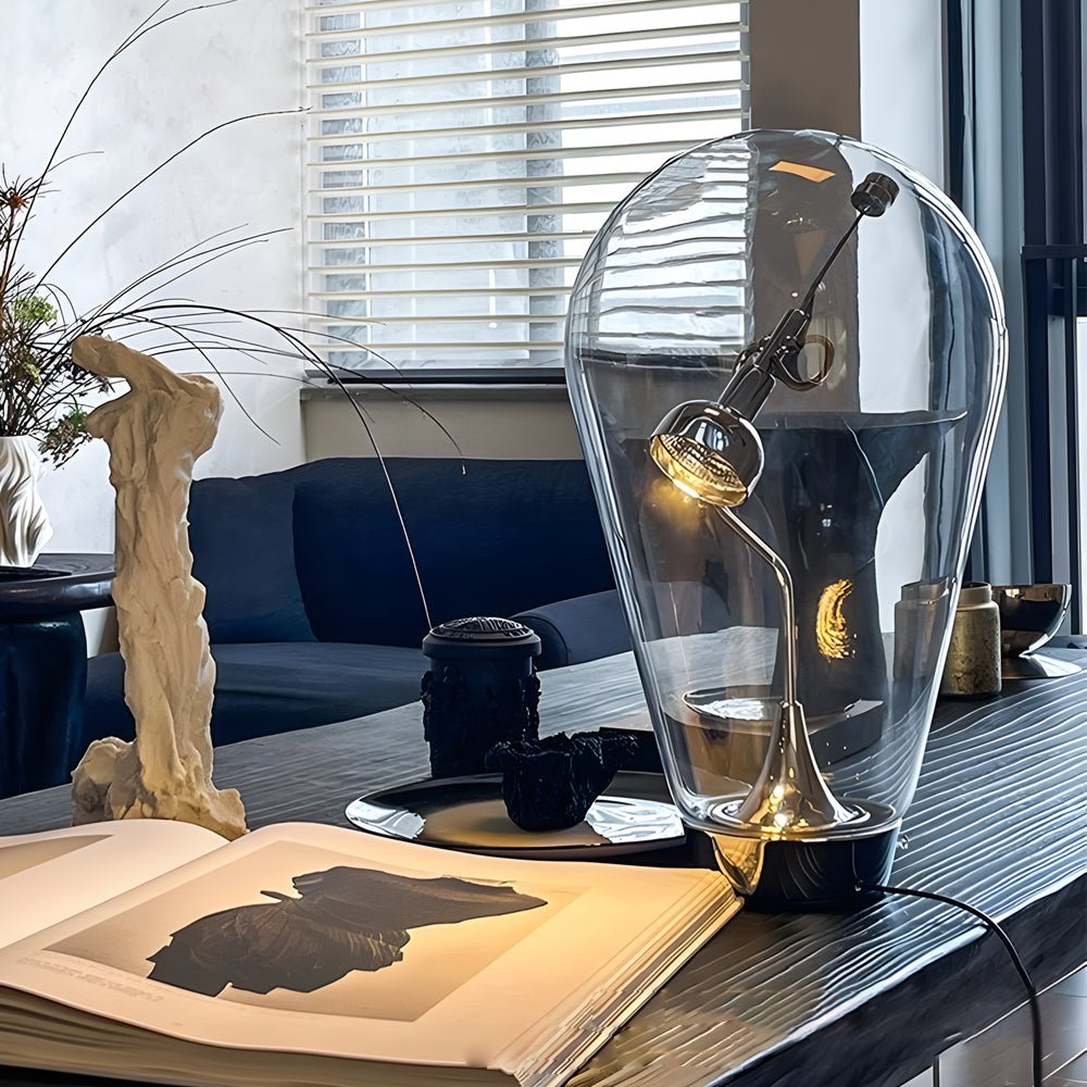 Touch-Dimming Glass Bulb Desk Lamp with Magnetic Control