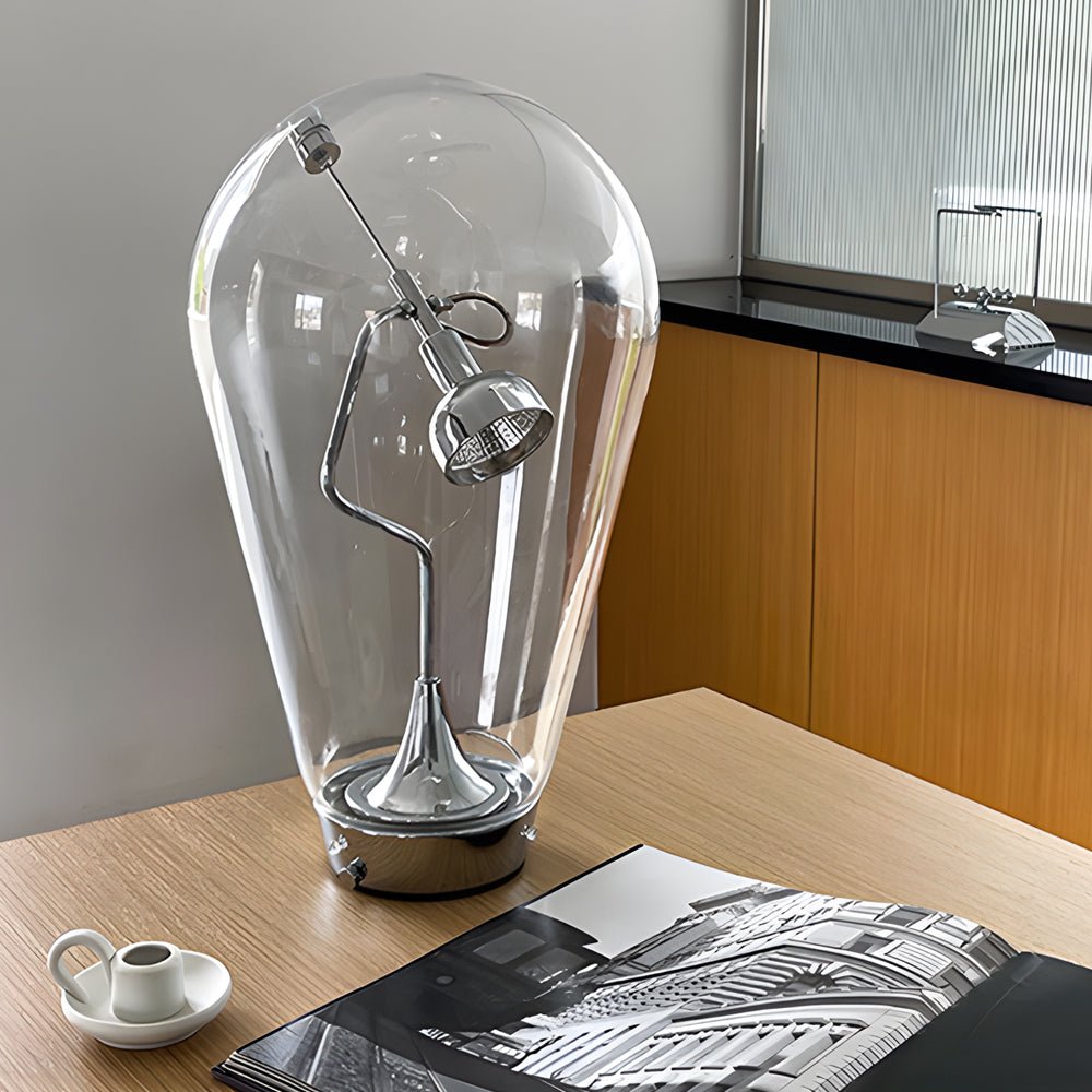 Touch-Dimming Glass Bulb Desk Lamp with Magnetic Control