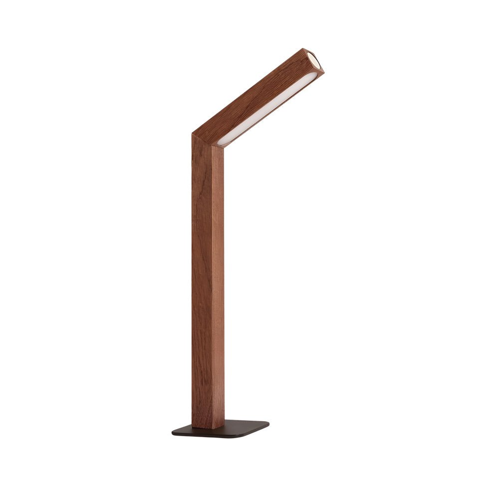 Minimalist Wood Touch Table Lamp with Adjustable LED Linear Light