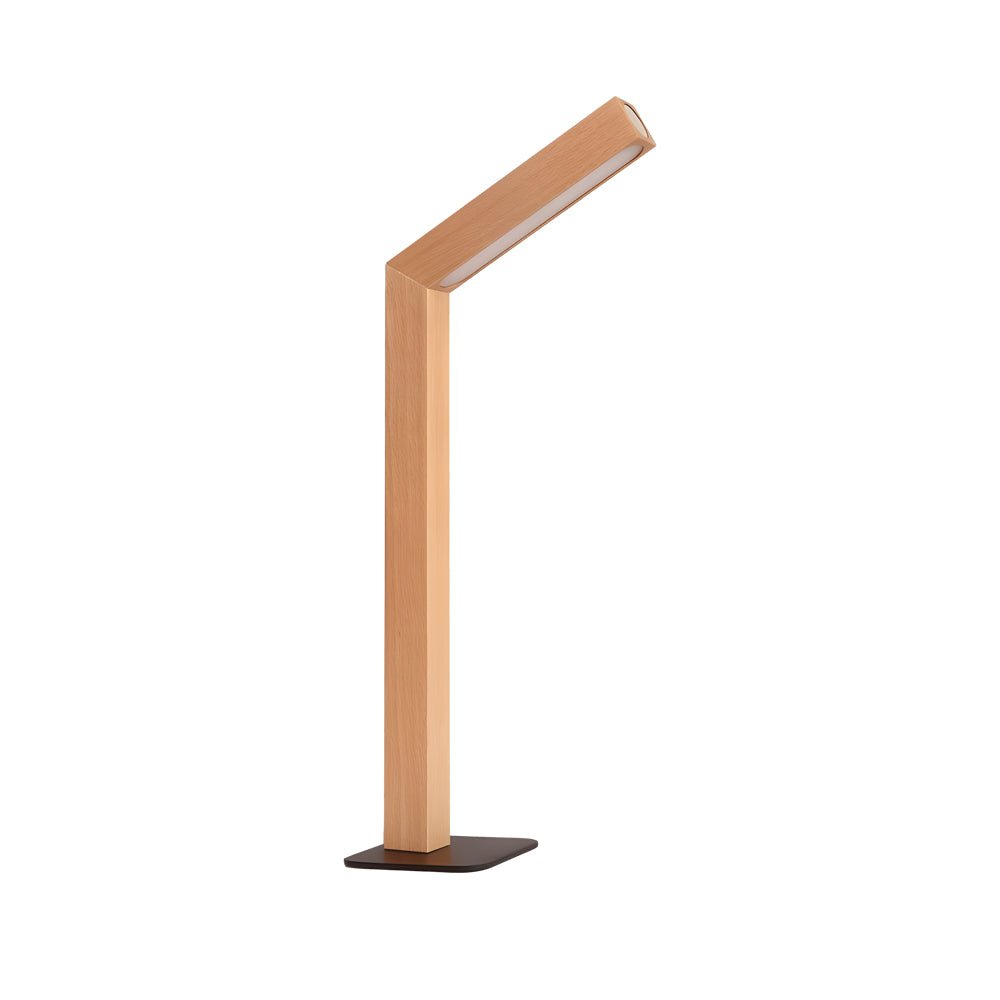 Minimalist Wood Touch Table Lamp with Adjustable LED Linear Light