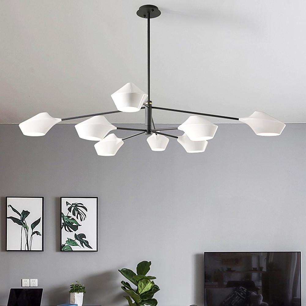 8-Light Artistic Sputnik Chandelier Metal Industrial Ceiling Light