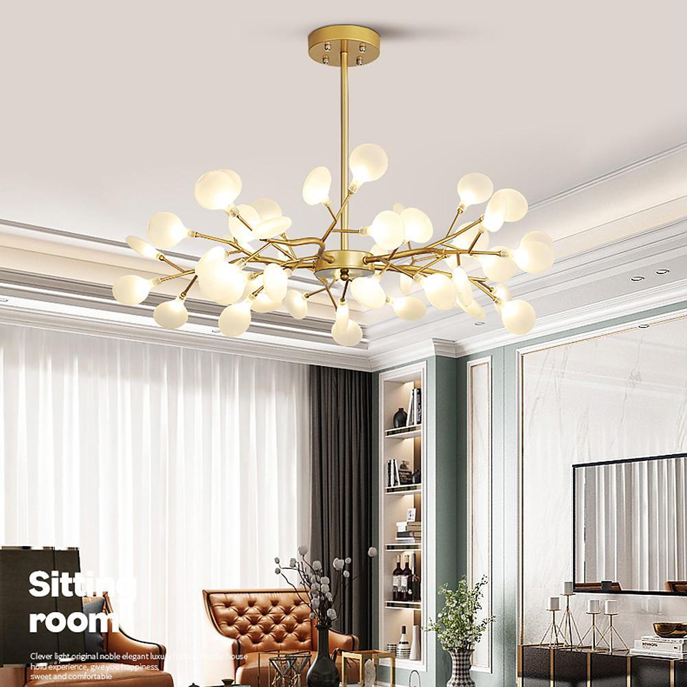 Sputnik Chandelier Modern Firefly Design Aluminum Acrylic Ceiling