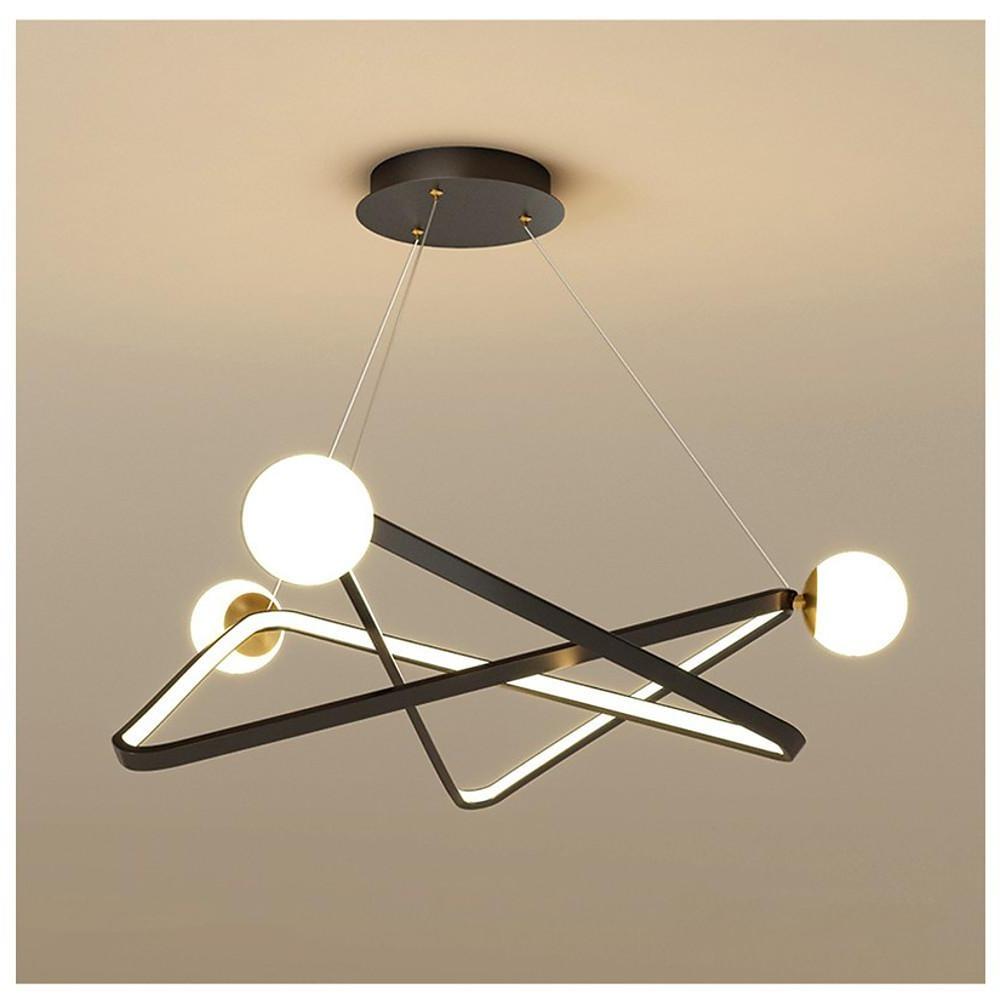 Geometric LED Pendant Light Modern Glass Chandelier