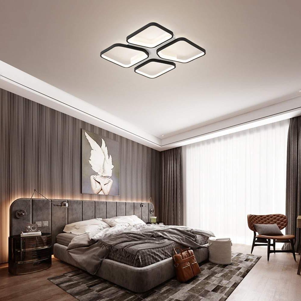 Geometric Flush Mount LED Ceiling Light | Aluminum & Silica Gel
