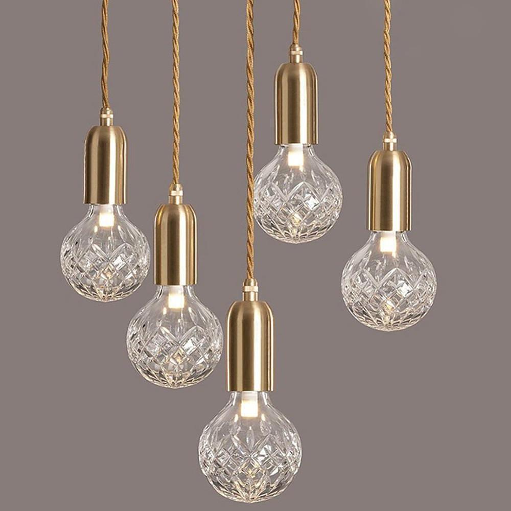Modern Acrylic Bubble Globe LED Pendant Light Cluster Island Lamp
