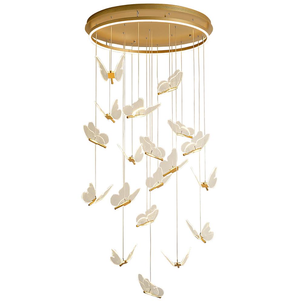 Butterfly Pendant Light Modern Acrylic Metal LED Chandelier