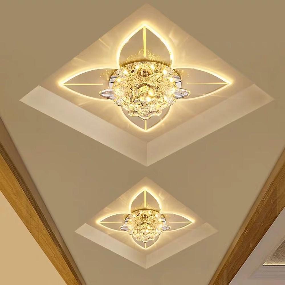 Star Crystal Flush Mount LED Ceiling Light - Multi Color Modern