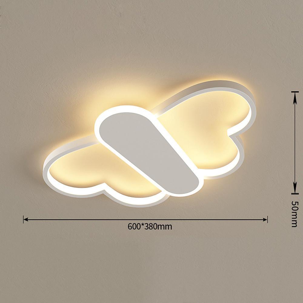 Butterfly LED Flush Mount Ceiling Light with Remote Dimmable