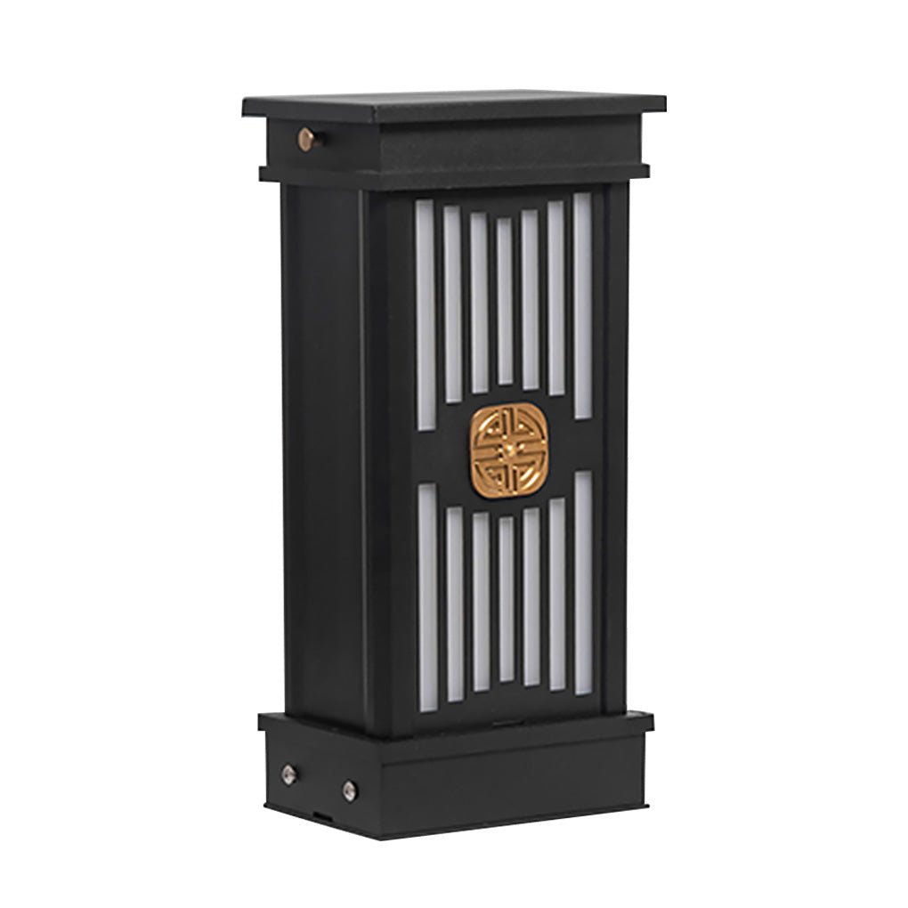 Retro Black LED Post Light Waterproof Outdoor Garden Landscape