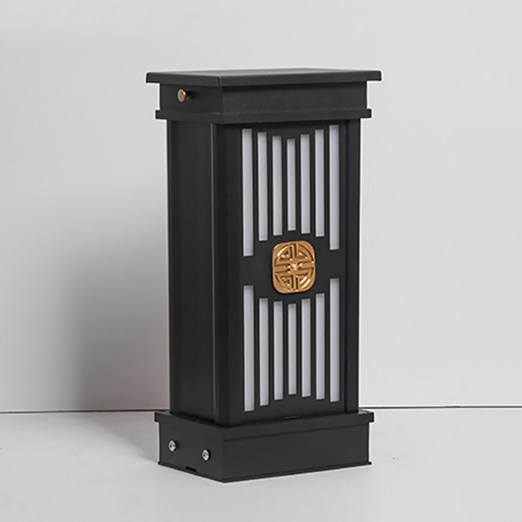 Retro Black LED Post Light Waterproof Outdoor Garden Landscape