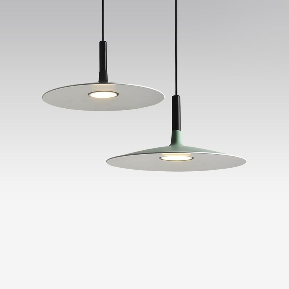 Modern Nordic Pendant Light Slim Metal Circular Ceiling Fixture