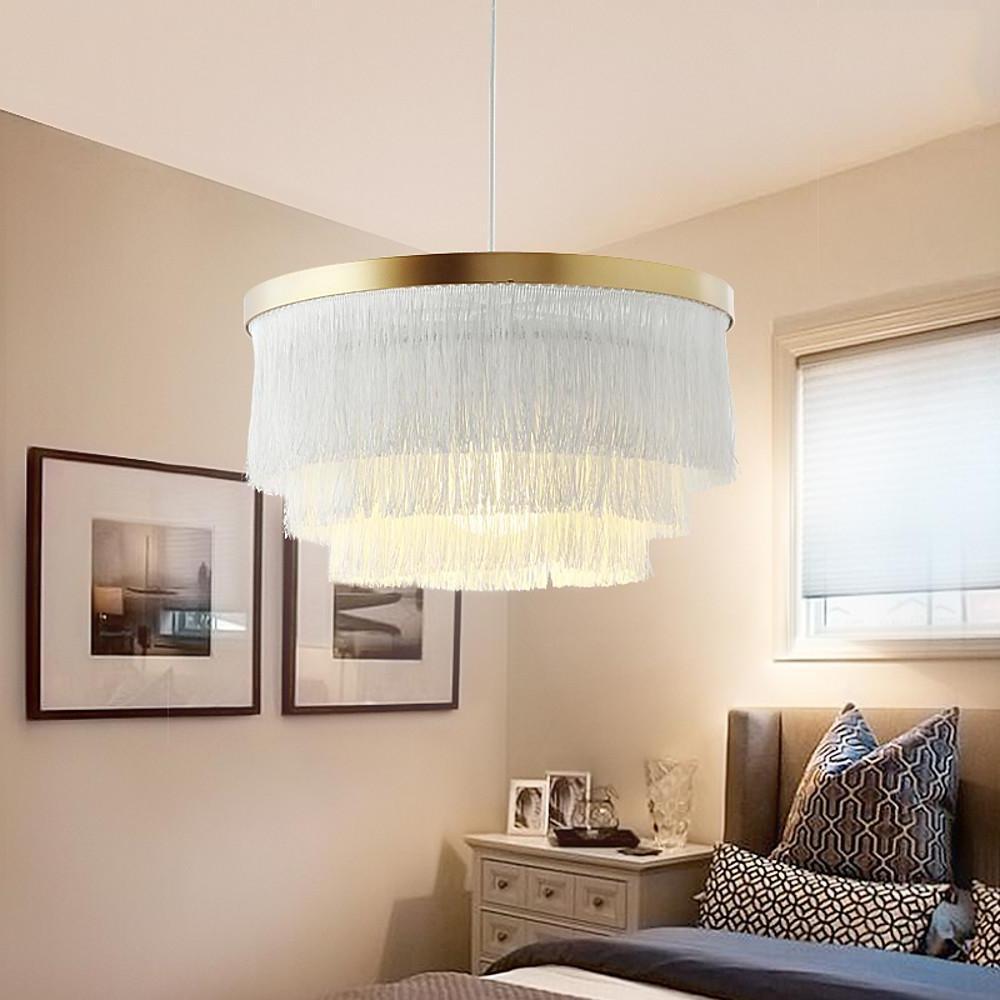 Gradated Drum Shade Pendant Light LED Contemporary Ceiling Light