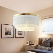Gradated Drum Shade Pendant Light LED Contemporary Ceiling Light