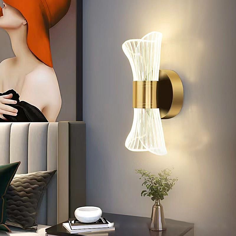 Modern Trumpet Wall Sconce with Three-Step Dimming LED Light