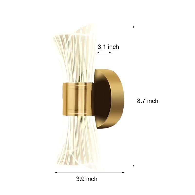 Modern Trumpet Wall Sconce with Three-Step Dimming LED Light