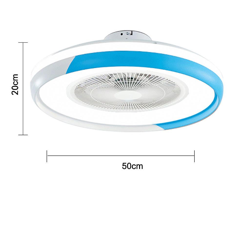 Dimmable Bladeless Ceiling Fan with LED Light and Remote Control