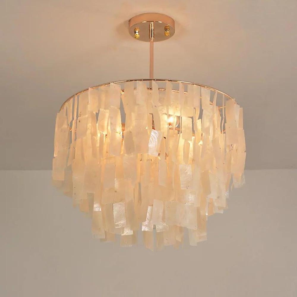 Shell Cascade Chandelier - Modern Tiered Pendant Light