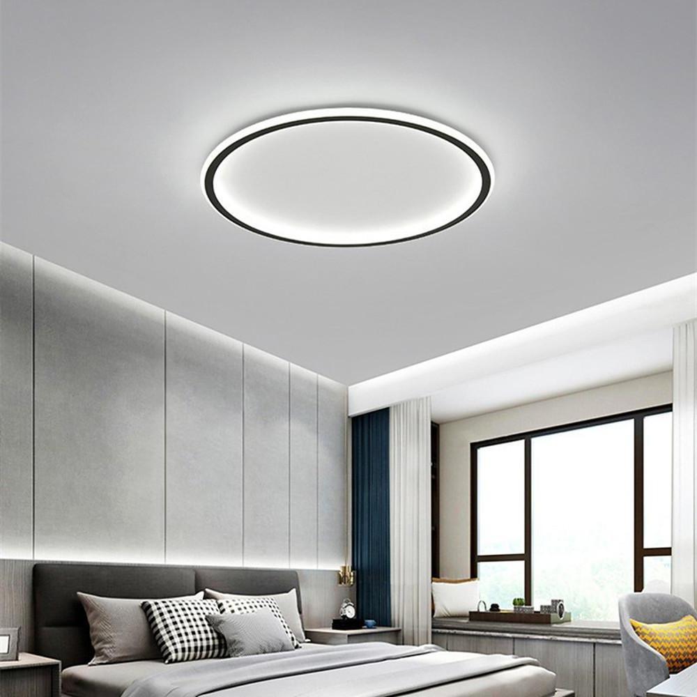 Modern Geometric Flush Mount LED Ceiling Light - Acrylic & Metal