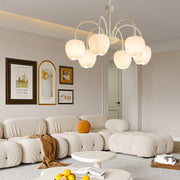 Tulip Glass Chandelier | Three-Step Dimming LED | Modern Floral
