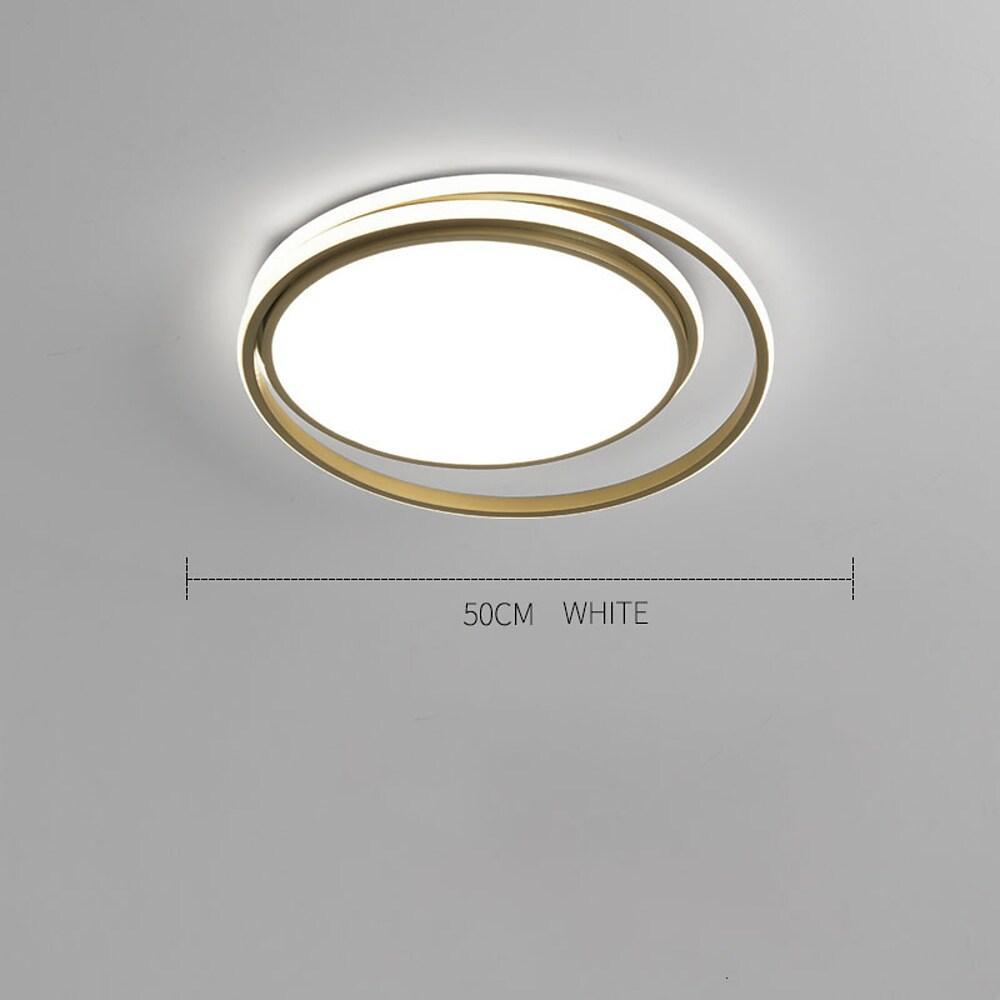 Modern Circular LED Flush Mount Ceiling Light – Acrylic & Aluminum