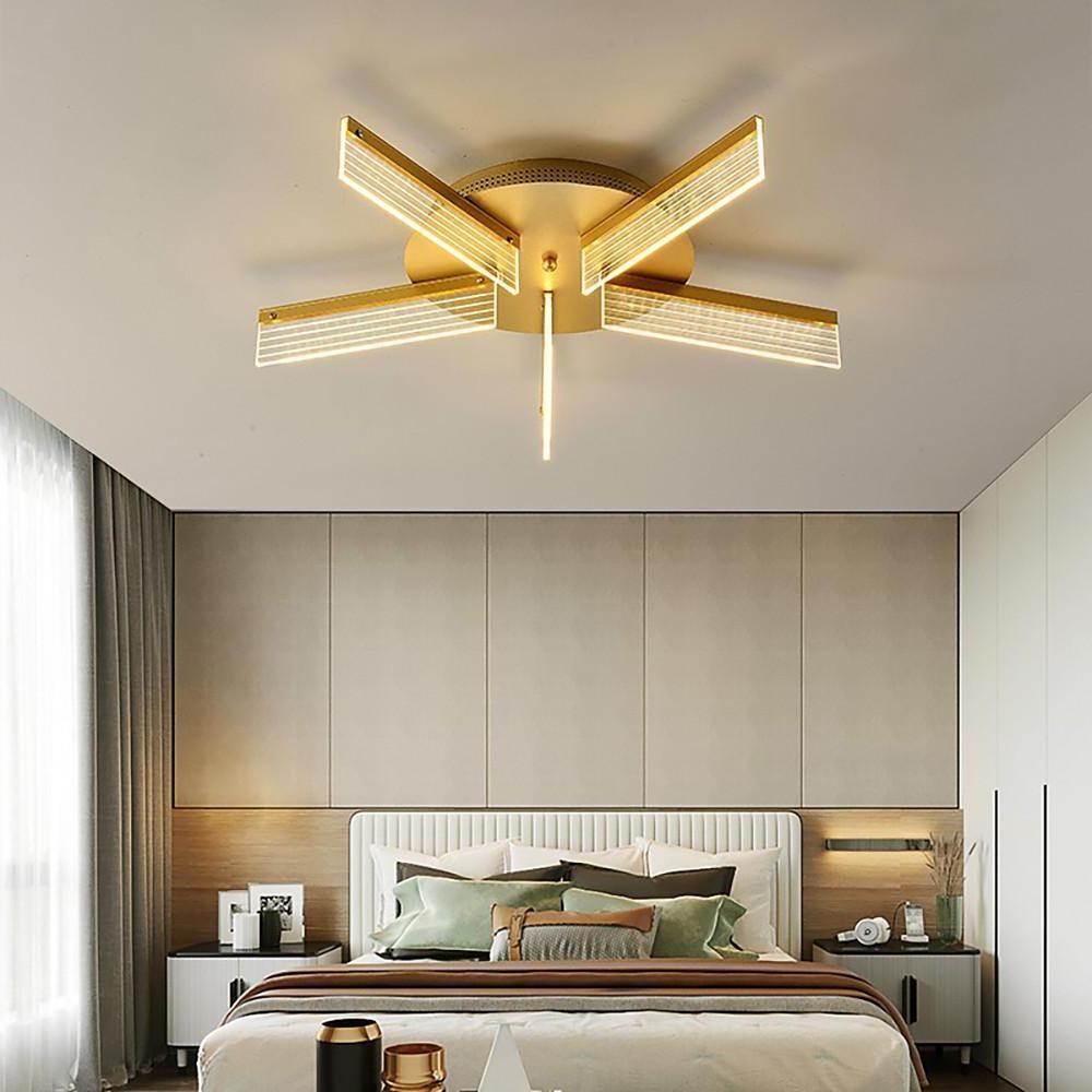 Circular Linear LED Flush Mount Ceiling Light - Nordic Style