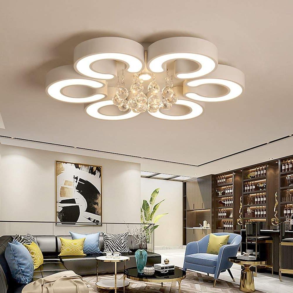 Flower Shaped Dimmable LED Flush Mount Ceiling Light - Modern