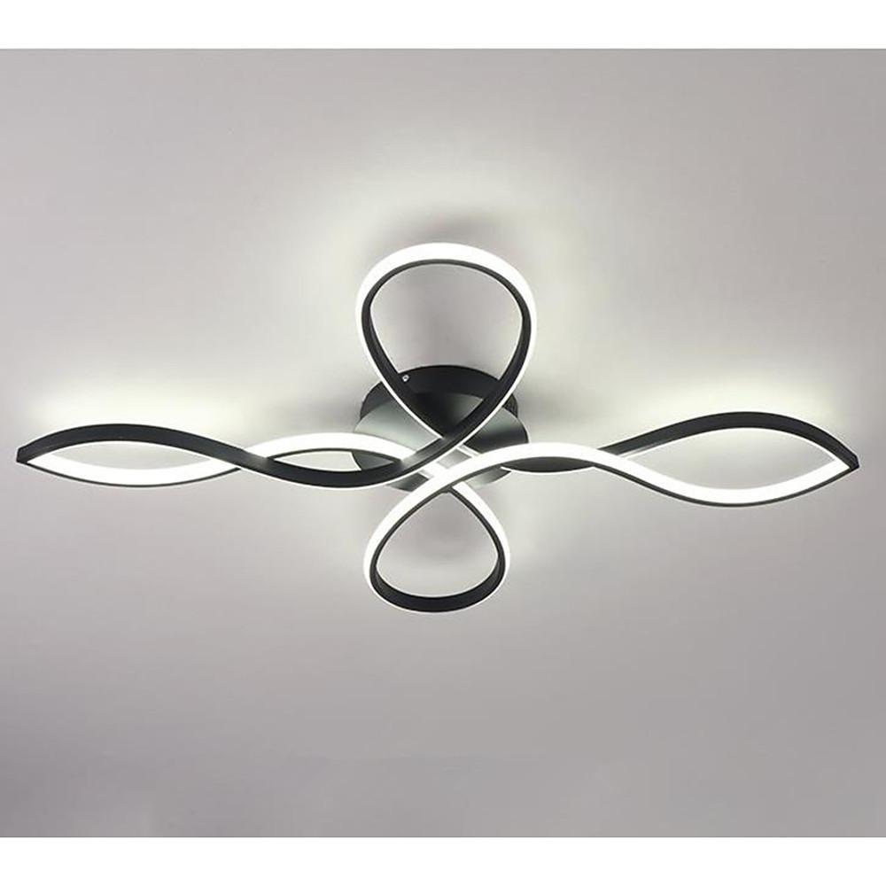 Wave Flower Dimmable LED Ceiling Light Flush Mount Aluminum