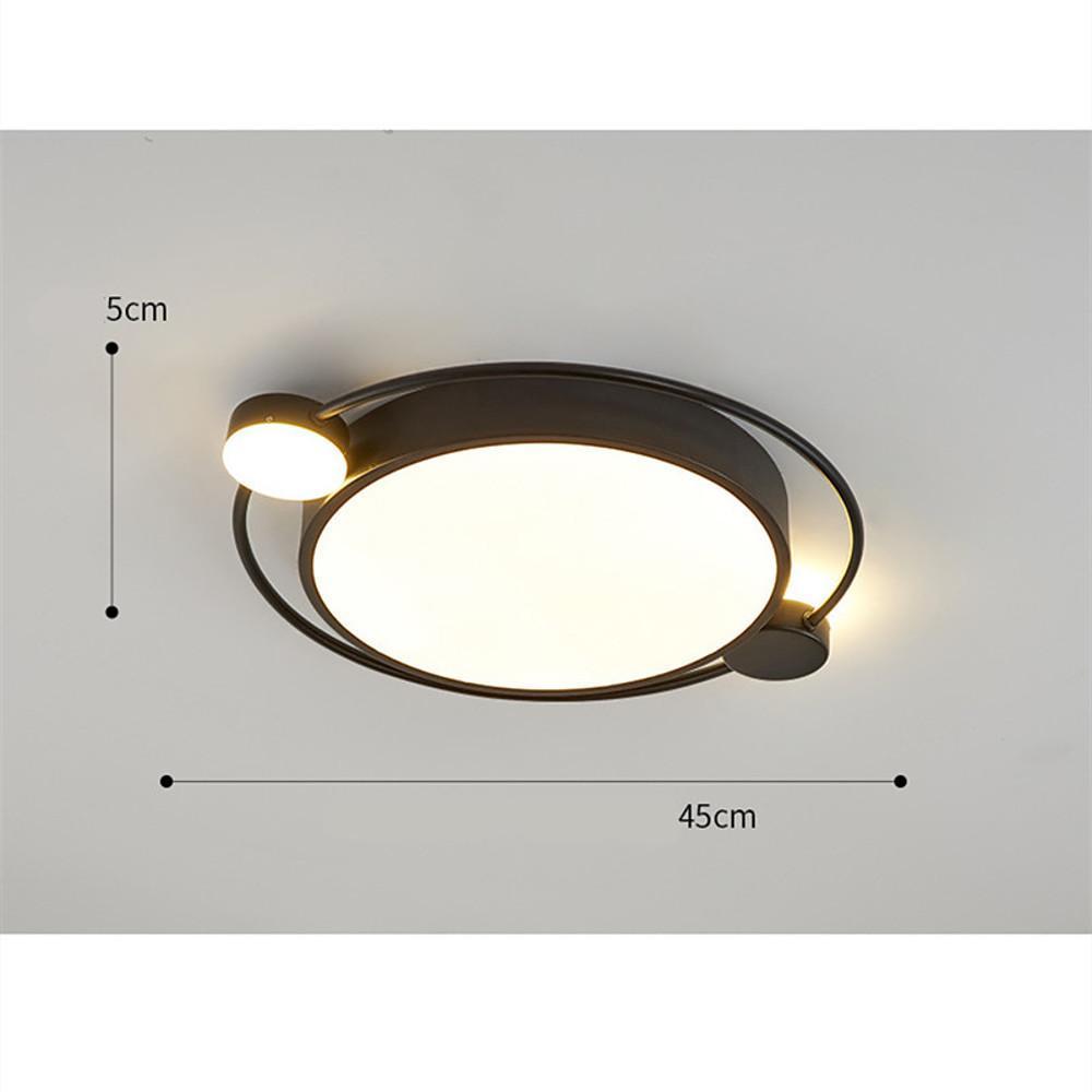 Modern Dual Round Flush Mount Ceiling Light – Gold & Black Finish