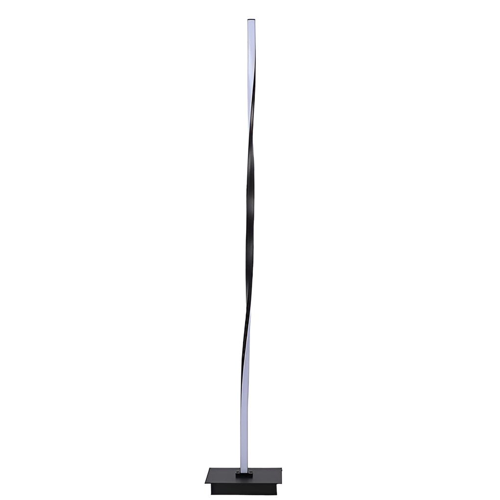 49 Inch Twisted LED Floor Lamp - Modern Aluminum with RGB Remote
