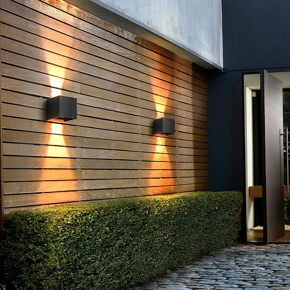 Square Adjustable LED Outdoor Wall Light | Up Down Waterproof