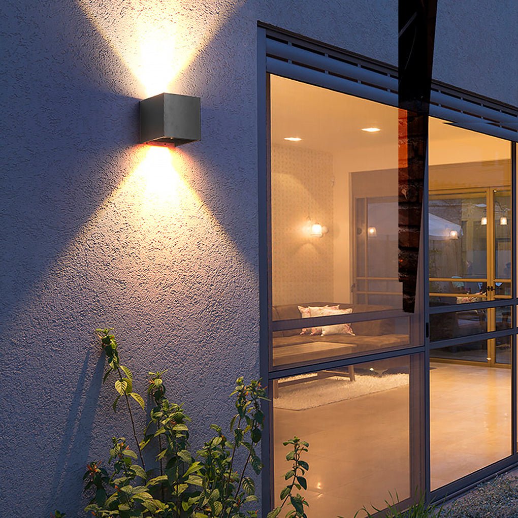 Square Adjustable LED Outdoor Wall Light | Up Down Waterproof