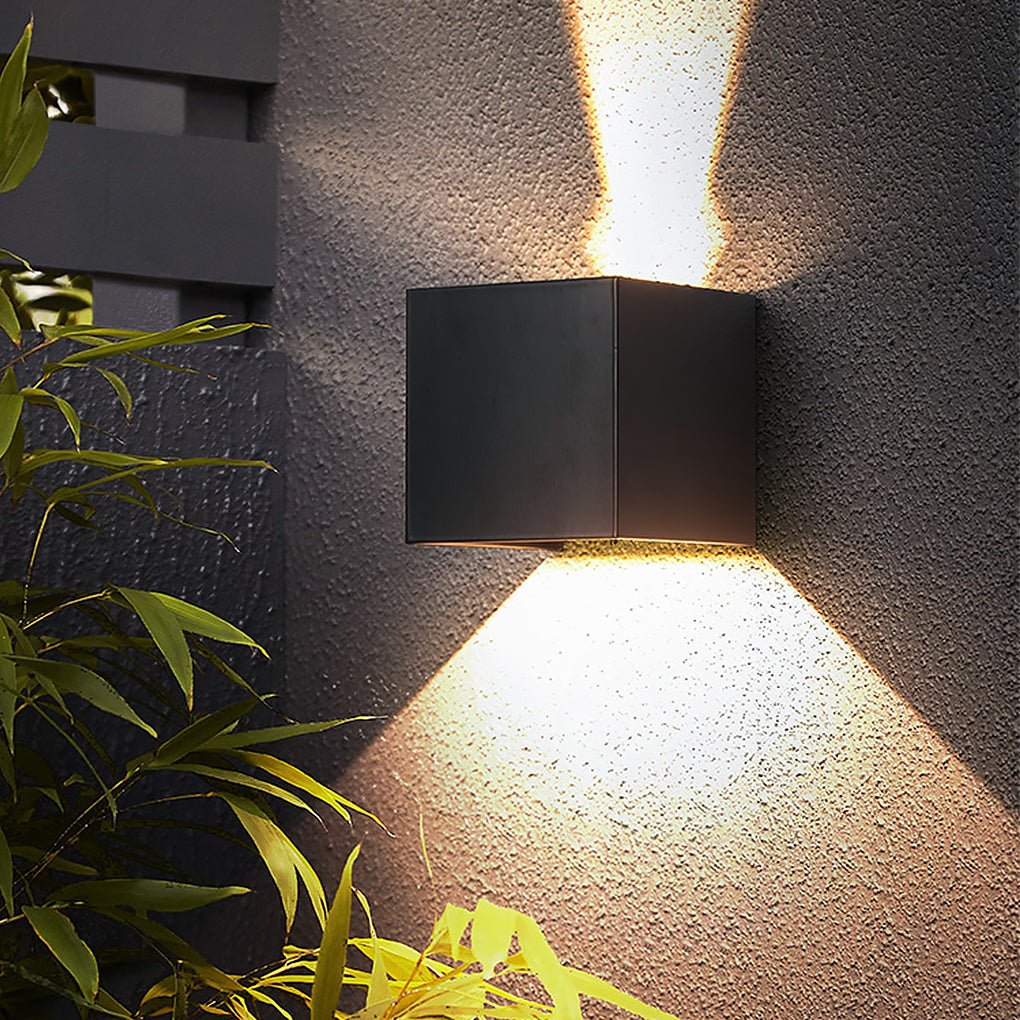 Square Adjustable LED Outdoor Wall Light | Up Down Waterproof