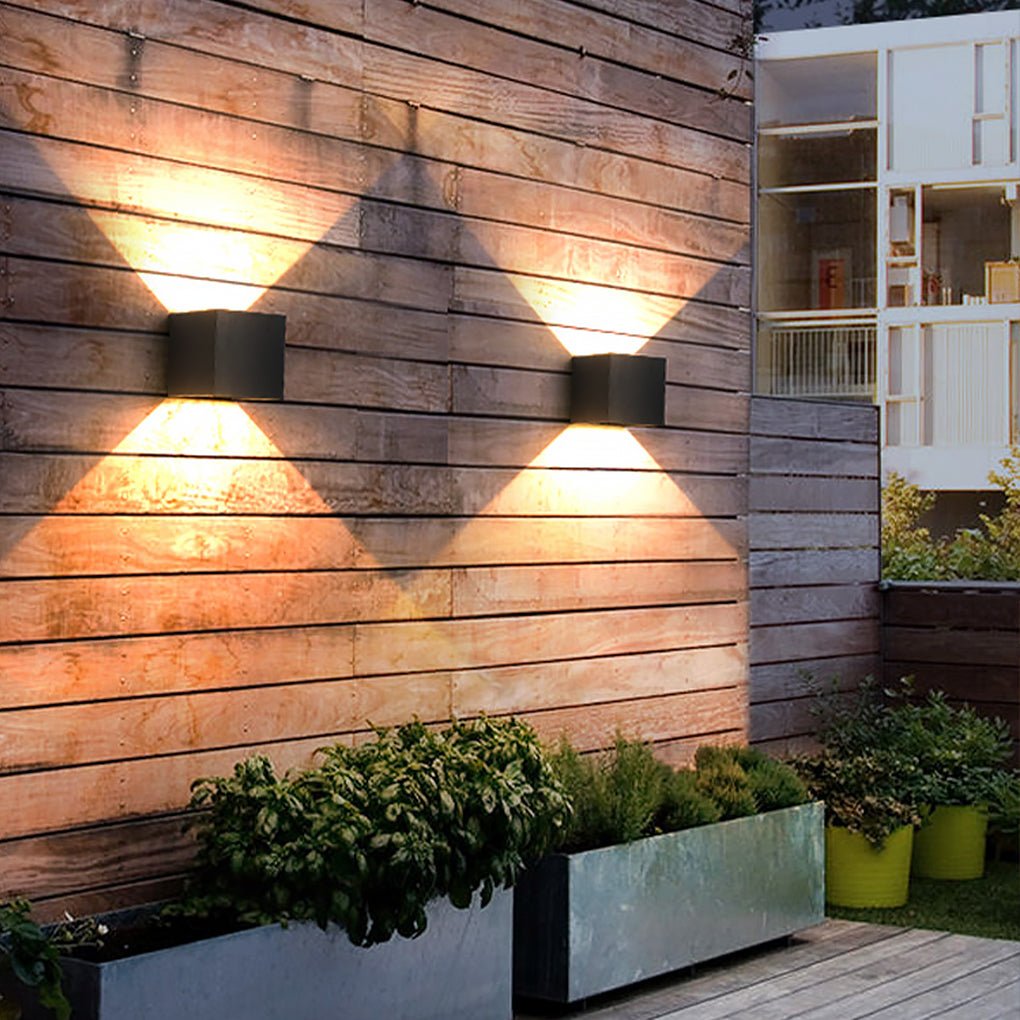 Square Adjustable LED Outdoor Wall Light | Up Down Waterproof