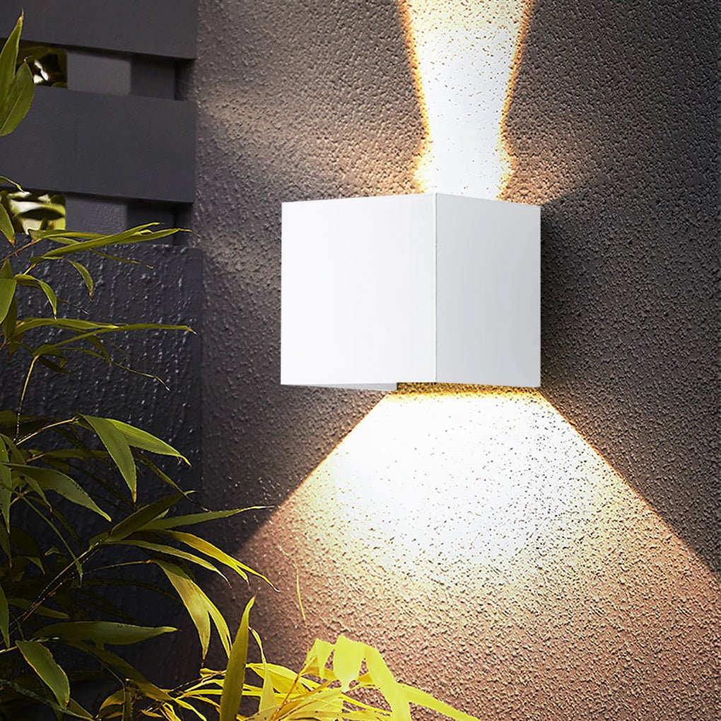 Square Adjustable LED Outdoor Wall Light | Up Down Waterproof