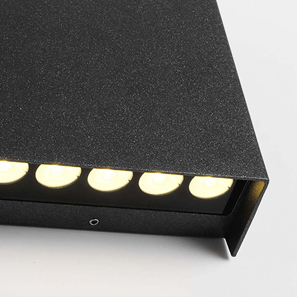 Modern LED Up Down Outdoor Wall Light | Aluminum & Glass