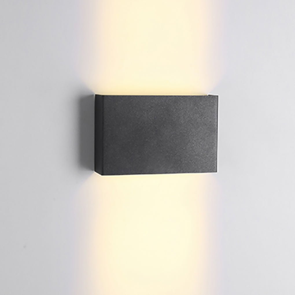 Modern LED Up Down Outdoor Wall Light | Aluminum & Glass