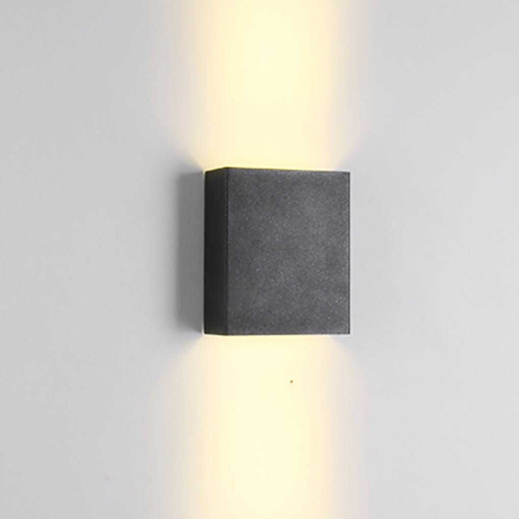 Modern LED Up Down Outdoor Wall Light | Aluminum & Glass