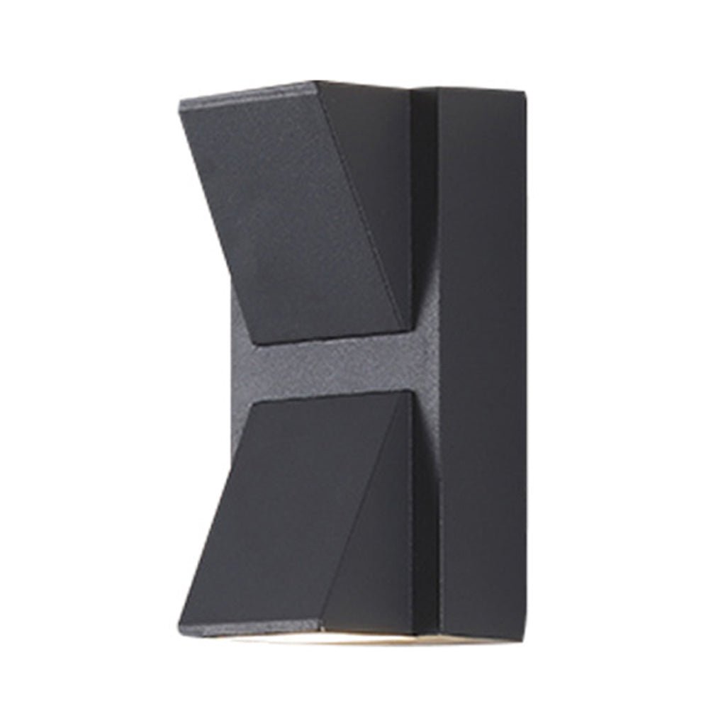 Modern K-Shape LED Outdoor Wall Light Waterproof Black Aluminum