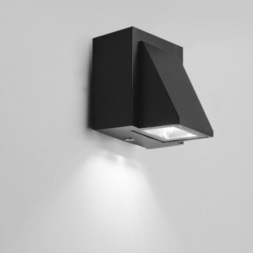 Modern K-Shape LED Outdoor Wall Light Waterproof Black Aluminum