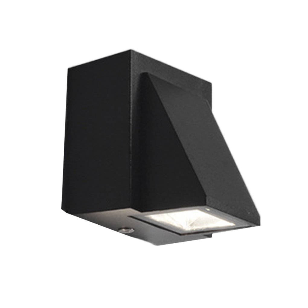 Modern K-Shape LED Outdoor Wall Light Waterproof Black Aluminum