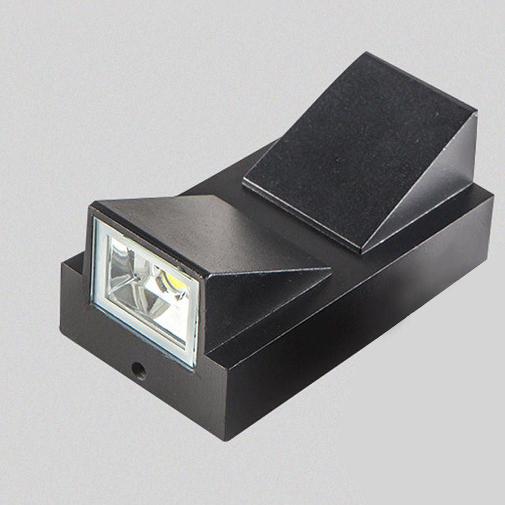 Modern K-Shape LED Outdoor Wall Light Waterproof Black Aluminum