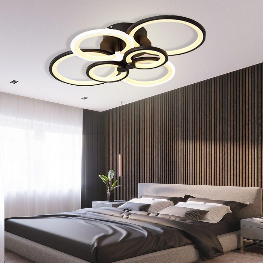 Multi-Circle Dimmable LED Semi-Flush Mount Ceiling Light
