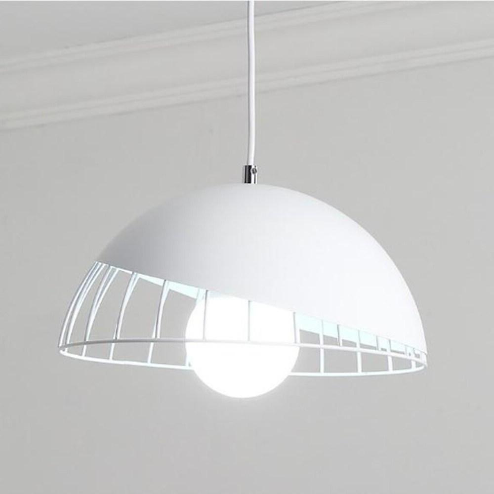 Modern Semi-Globe Metal Pendant Light - Industrial LED Fixture