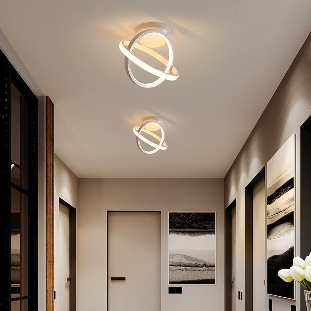Modern LED Flush Mount Ceiling Light with Interlaced Rings