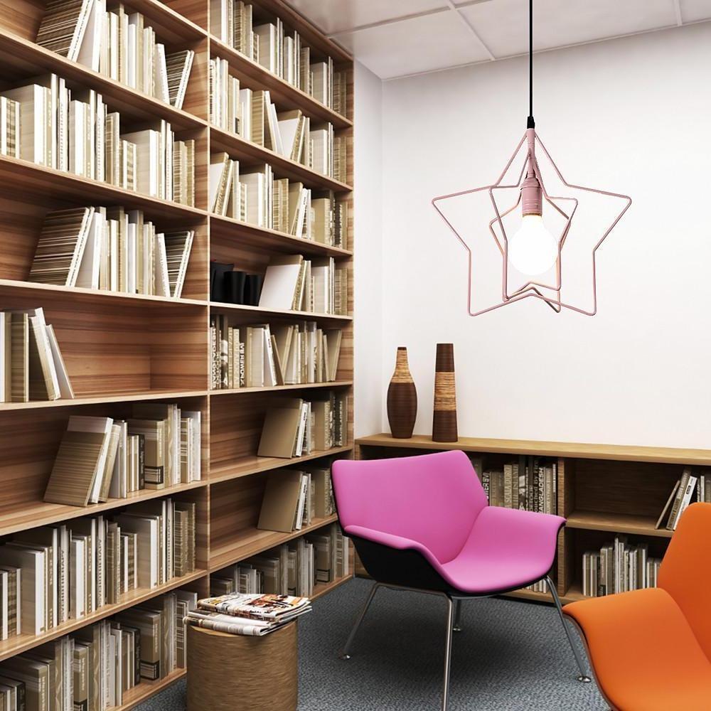 Modern Star Shaped Metal Pendant Light with Adjustable Cord