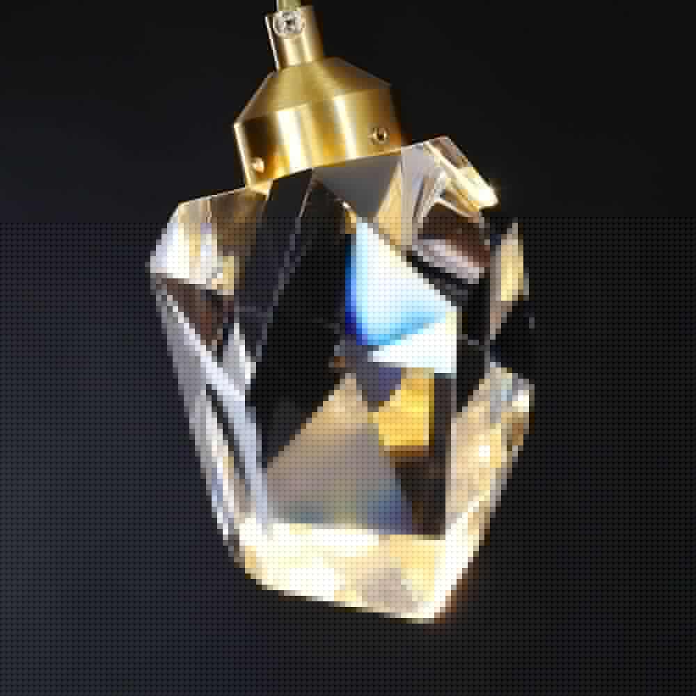 6-Light Crystal Chandelier with Gold Electroplated Finish