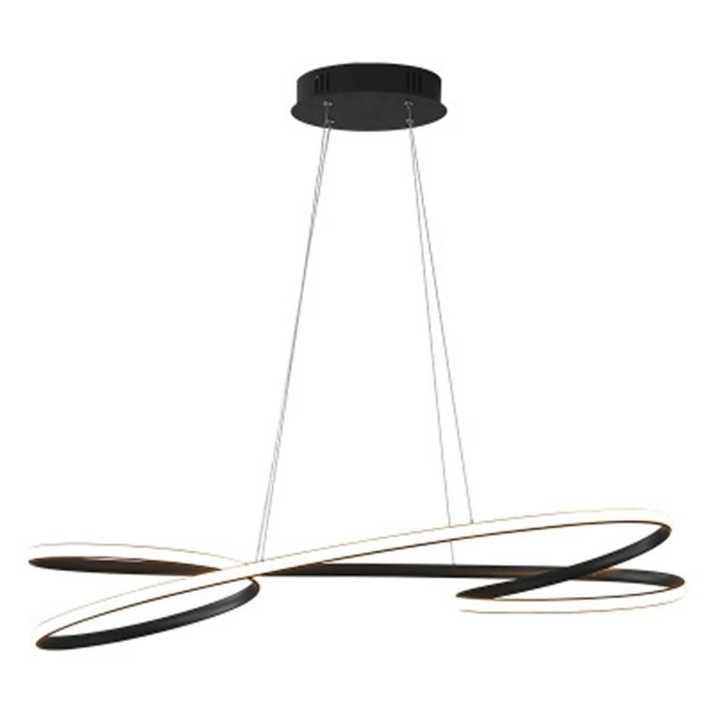 Modern Wave Ribbon LED Chandelier Aluminum Acrylic Pendant