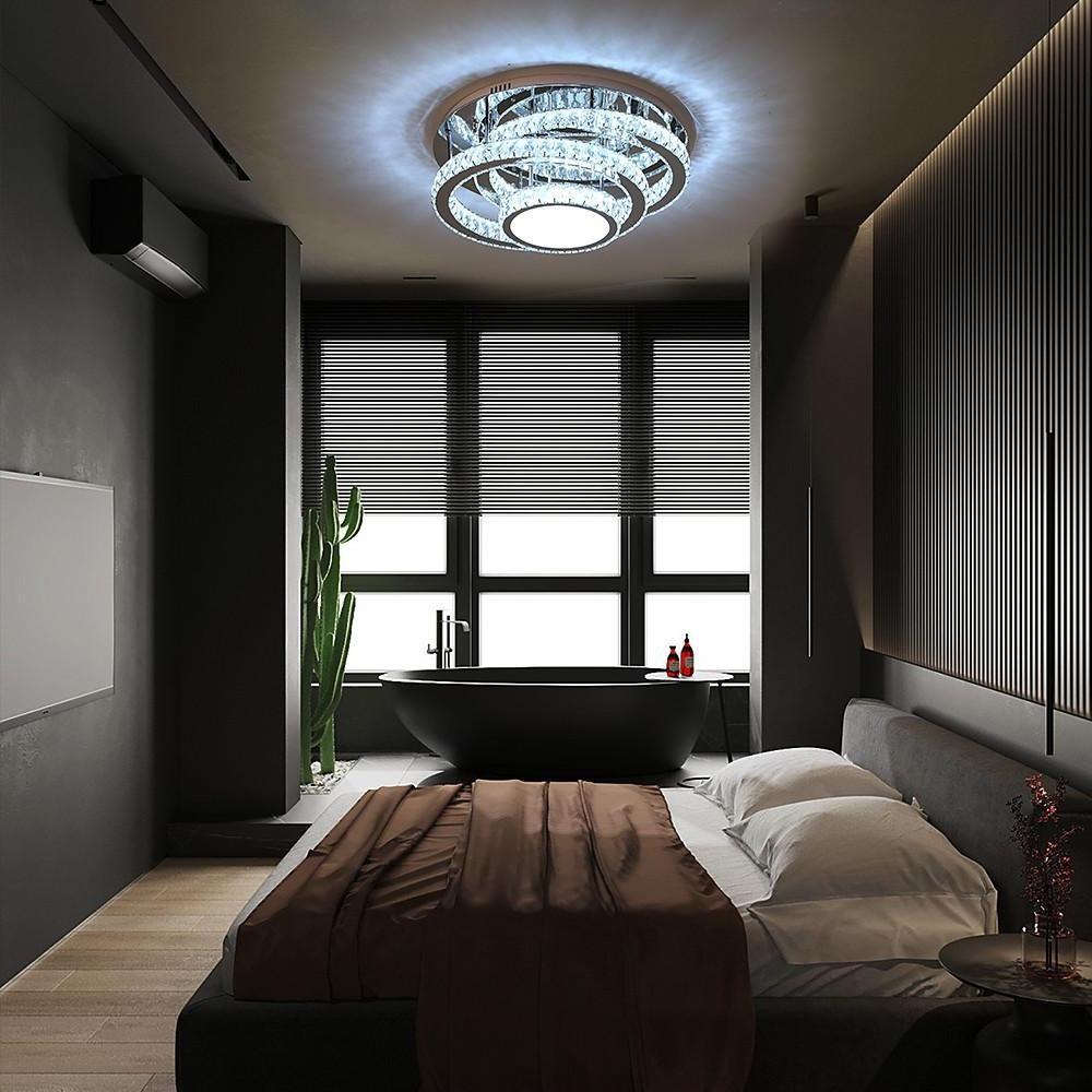 Gradated Flush Mount Ceiling Light - Nordic Acrylic & Steel LED