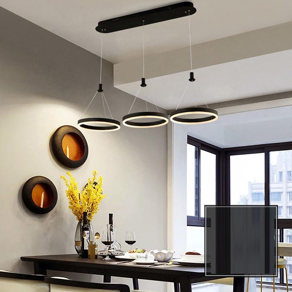 Modern 3-Ring LED Chandelier with Adjustable Suspension
